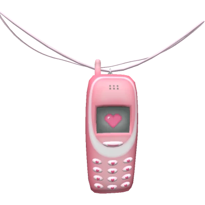 Y2K Phone Necklace - 1.0 pink