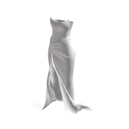 Serene White Prom Night Glam Dress