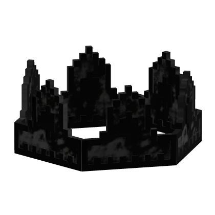 Black and Grey Horror 8-Bit Crown