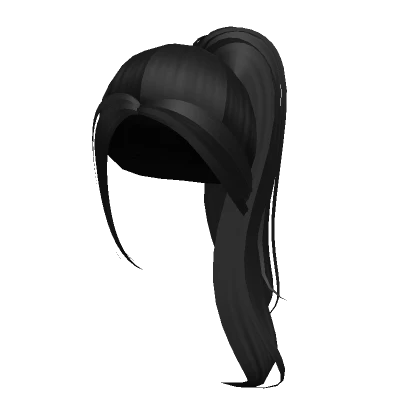 Y2k Aesthetic Ponytail  (Black)