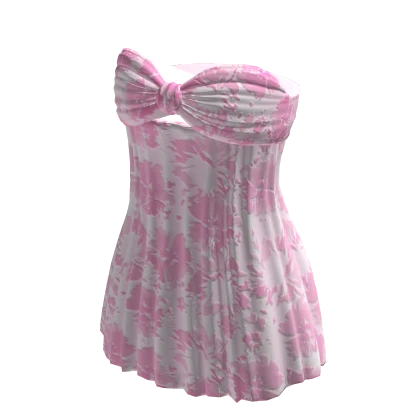 Pink Floral Boho Summer Sun Dress