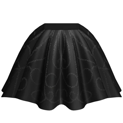 Black Long Glitter Princess Gown Skirt