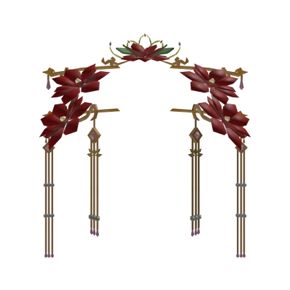 Traditional Chinese headpiece red