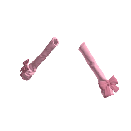 ♡ Pink Bow Arm Warmers