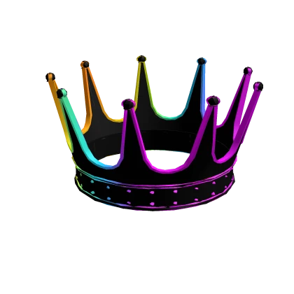 [⏳] [Limited] Black And Rainbow Mini Crown