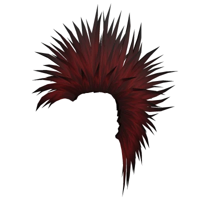 Red Oversized Punk Mohawk