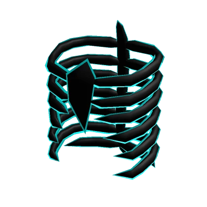 Dark Teal Skeleton Ribcage