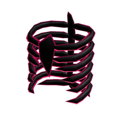 Dark Pink Skeleton Ribcage