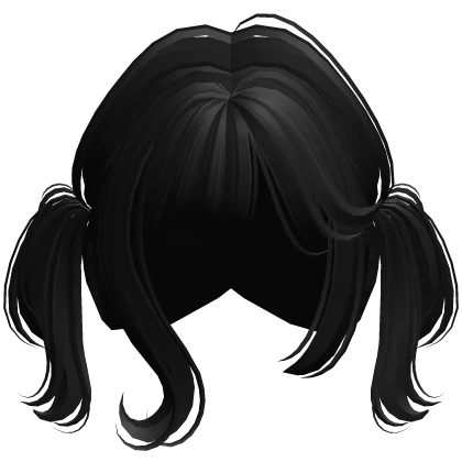 ♡ Anime Short Messy Pigtails (Black)