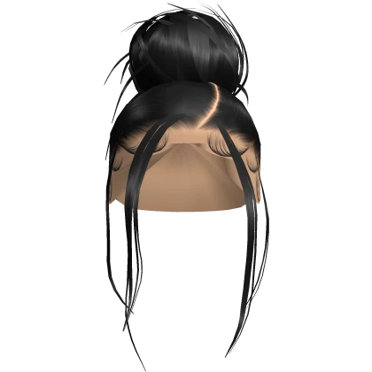 Cute Messy Slick back bun [black]