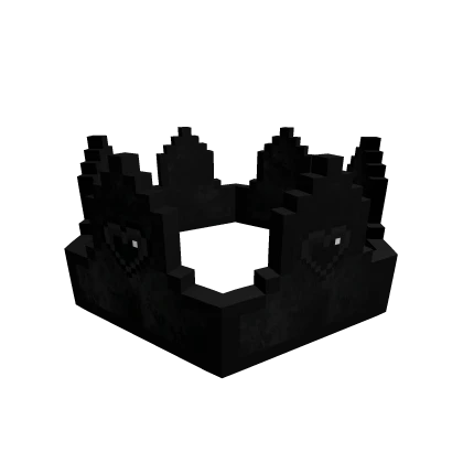 Black Pixel Heart Gothic 8-Bit Crown [ADD-ON]