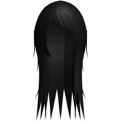 wispy side bang rockstar hair in black