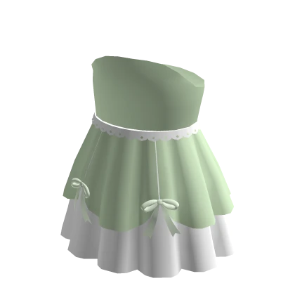 (green) cute summer dress laced