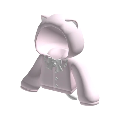 ୨୧: kawaii pink cat hoodie with bow