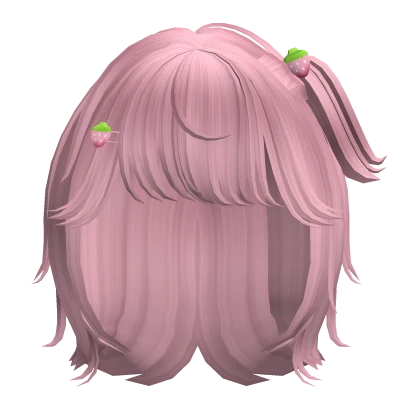 ♡ Cutesy bob with strawberry clip in pink