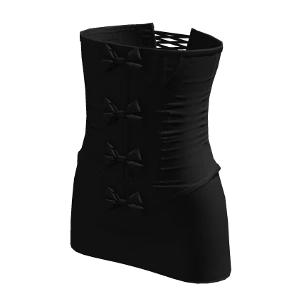 Black Bow Corset & Skirt