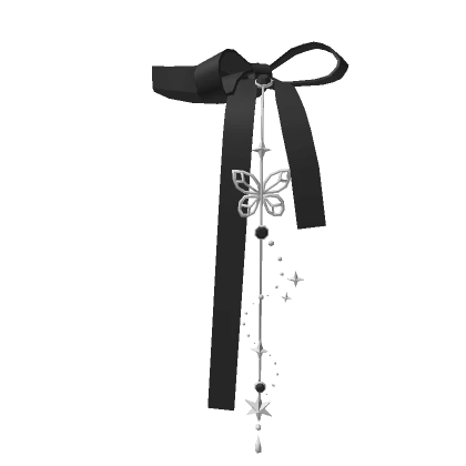 Black Ribbon Necklace