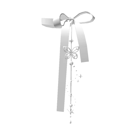 White Ribbon Necklace