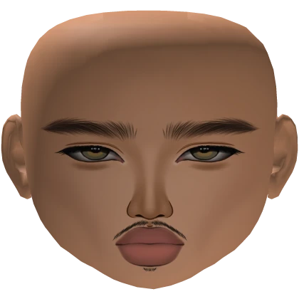 Boy Face Male Mesh Makeup Mustache green eyes Masc