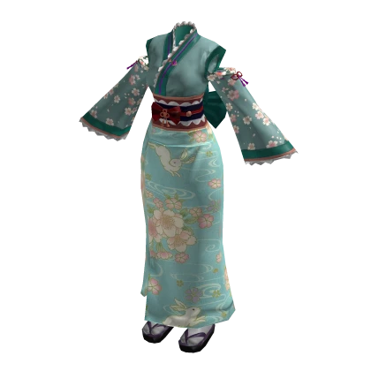  ✨Traditional Japanese yukata-style Kimono-Blue