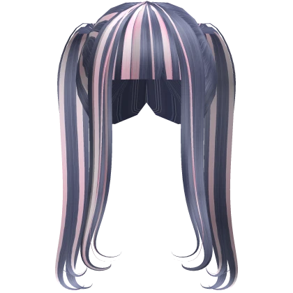 ʚ harajuku hime twin pigtails anime hair navy pink