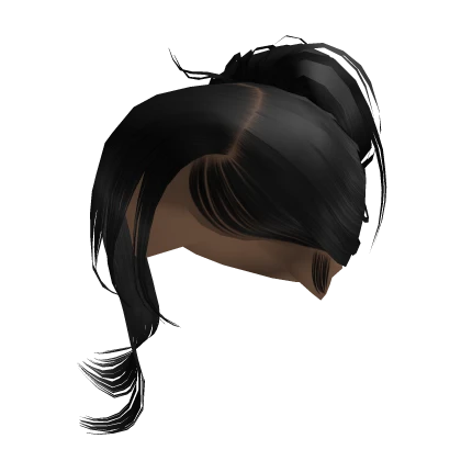 Side Bangs W/ Bun [Black]