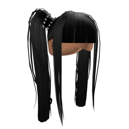 Cute PigTails W/ Bangs [Black]