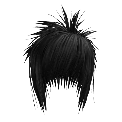 Short Messy Spiked Hair (Black)
