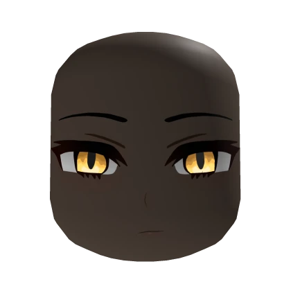 Yellow Eyes Serious Face - Dark