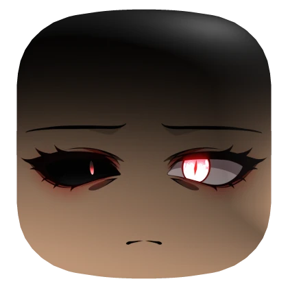 Shadowed Demon Face With Bicolor Eyes - Light