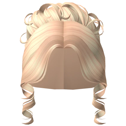 ♡ Blonde Elegant Curly Bun