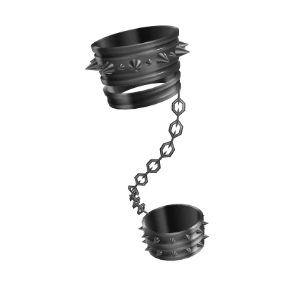 [ pbr ] Silver Leg Cuffs & Chain [ Round ]