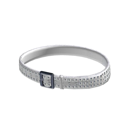 white studded belt