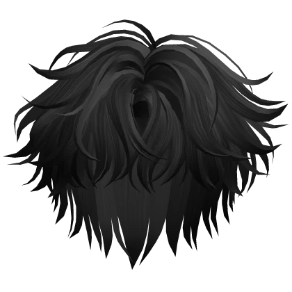 Black Messy Middle Part Hair