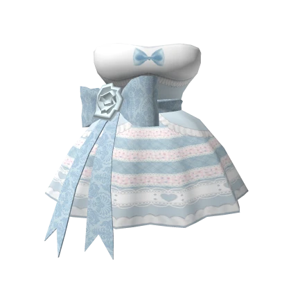 🎀Chibi Doll Romantic Cottage Light Blue Dress