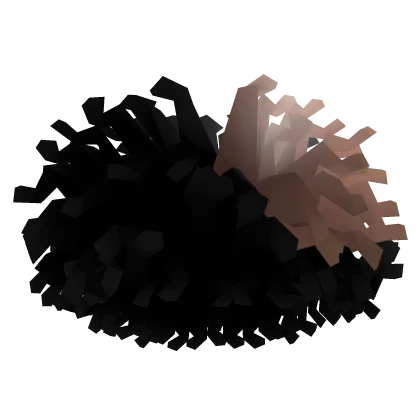 Messy Curly Fro Black - Blonde Half