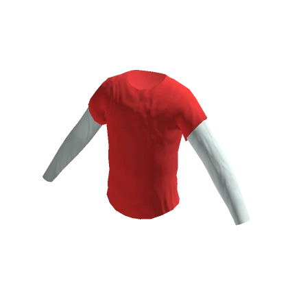 Wrinkled Long Sleeved T-Shirt (Red)