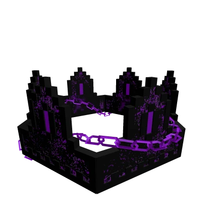 Purple Obsidian Goth Chained 8-Bit Crown [ADD-ON]