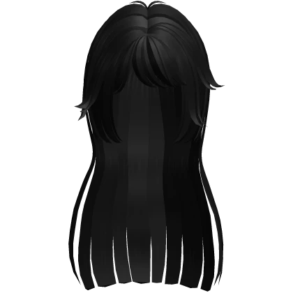 kawaii messy vamp hair in black