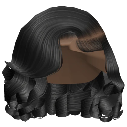 ☆ | Black Short Curly Side Part