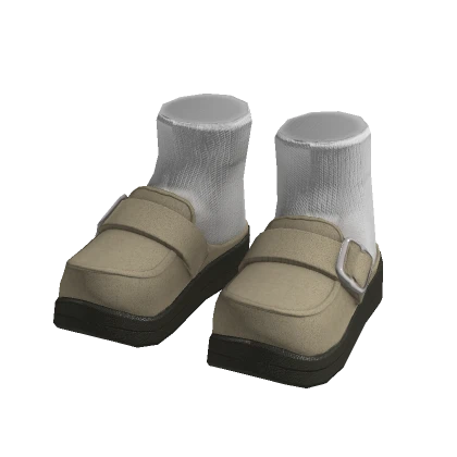 Sand Boston Clogs w White Socks