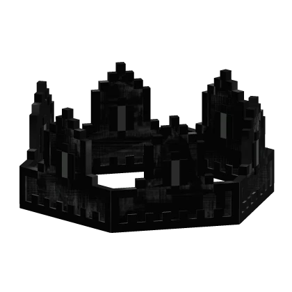Black Grey Animated Glitch 8-Bit Crown