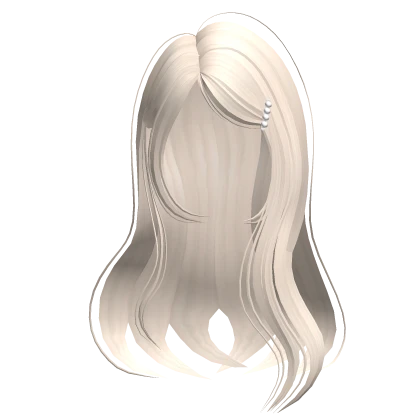 Soft Girl Long Straight Hair w/ Side Clip Beige