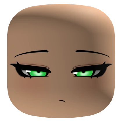 Too Cool To Care Face With Green Glowing Eyes