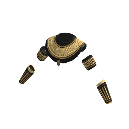 ♾️ Black egyptian anubis pharaoh gold royal mantle