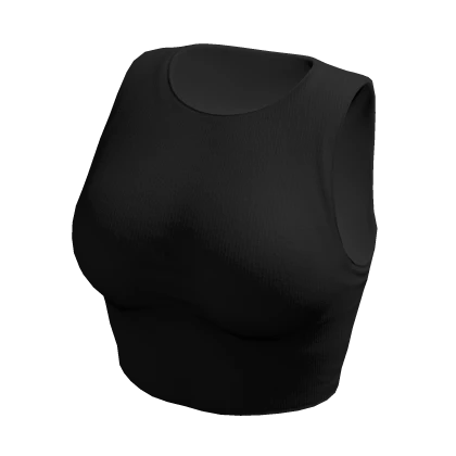 Crop Top Black Basic Tight Baby Baddie Tee Shirt