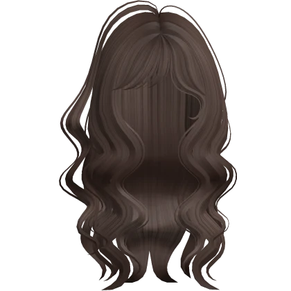 long half side up wispy wavy hairstyle in brown