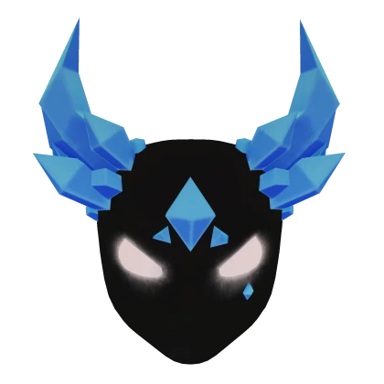 Glowing Mask of Blue Shards