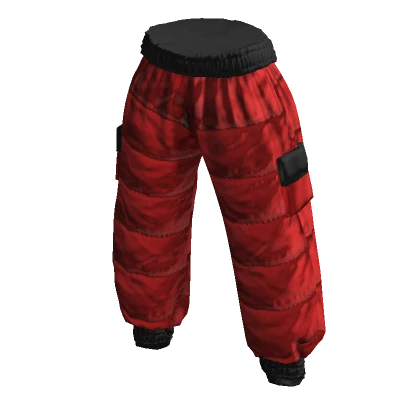 Black & Red Cargo Joggers