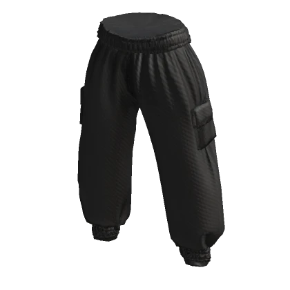 Black Carbon Fiber Cargo Joggers